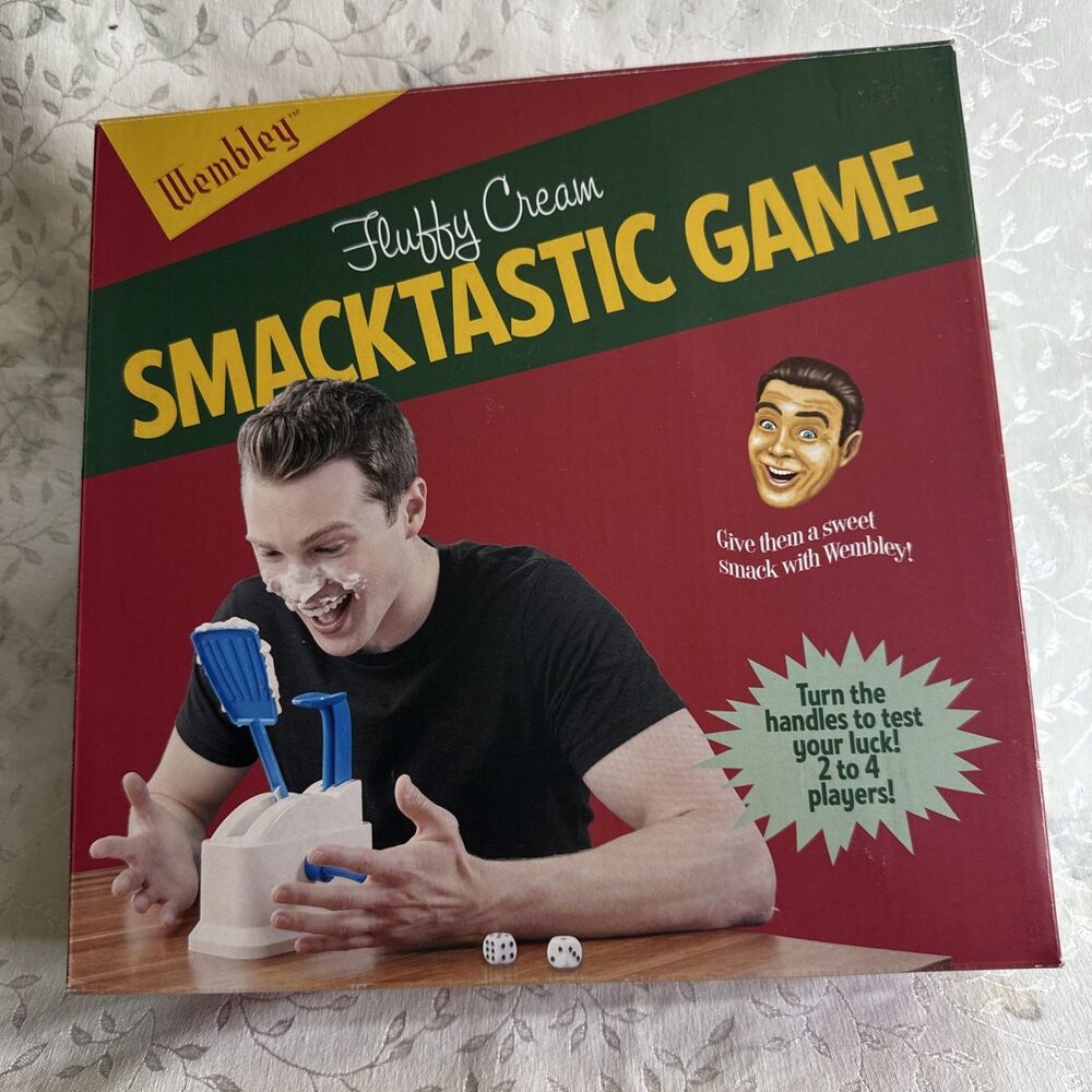 Fluffy Cream Smacktastic Game 2-4 Players Includes 2 dice & Sponge NEW